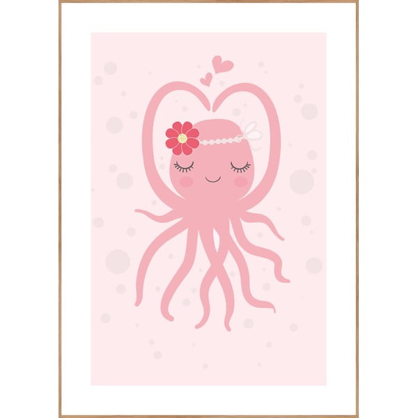 Quadro per bambini 30x40 cm Oktopus - Malerifabrikken