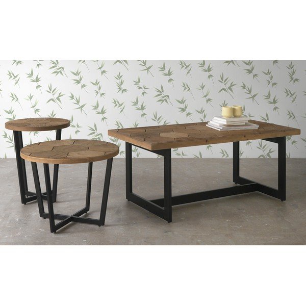 Tavolo da conferenza con struttura in ferro nero , ⌀ 59 cm Honeycomb - Geese-image-4