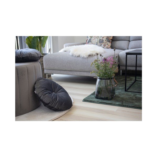 Cuscino grigio con rivestimento in velluto, ø 45 cm Luso - House Nordic-image-4