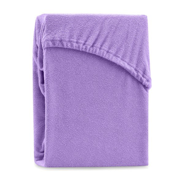 Lenzuolo con angoli viola ad alto contenuto di cotone, 120/140 x 200 cm Ruby - AmeliaHome-image-1