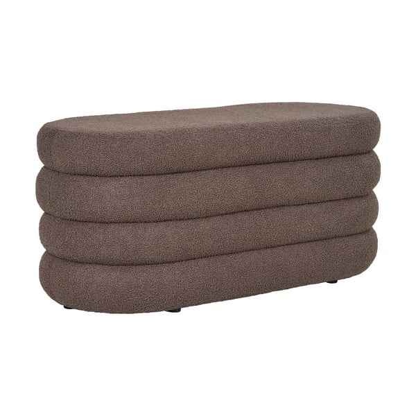 Panca marrone in tessuto bouclé Dartford - House Nordic-image-3