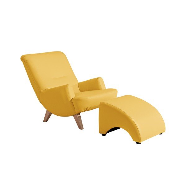 Sgabello Brandford in similpelle gialla - Max Winzer-image-2