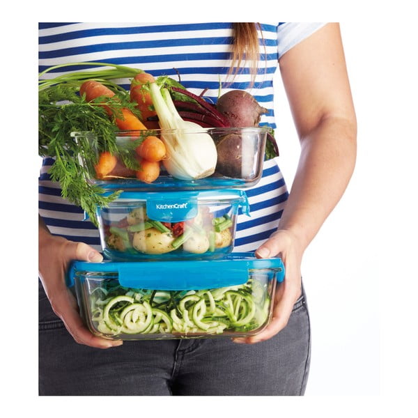 Skleněný box s ventilem Kitchen Craft Rectangular, 350 ml-image-1
