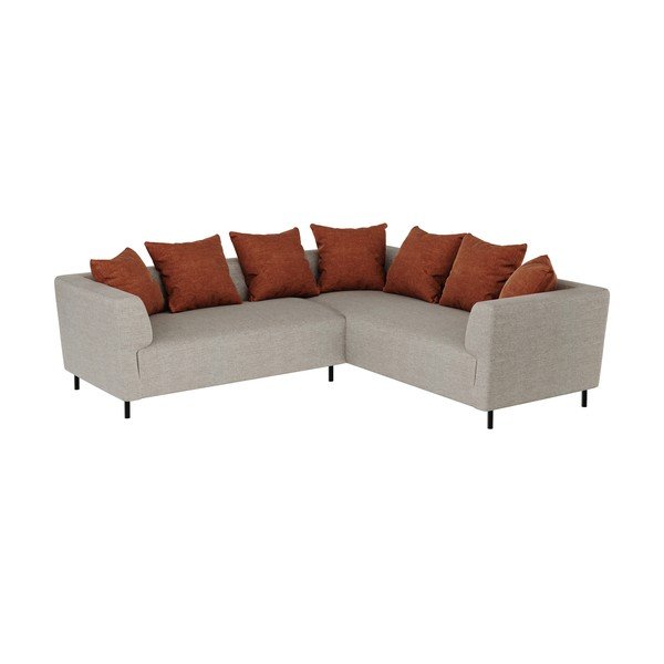 Divano angolare grigio e beige , angolo destro Nosto - Ghado