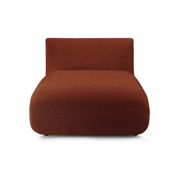 Modulo divano in velluto a coste arancione Lecomte - Bobochic Paris