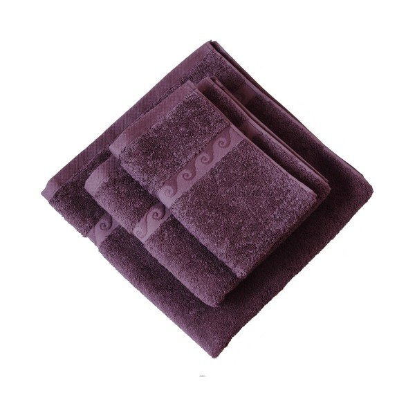 Ručník Wave 100x50, fialový-image-2