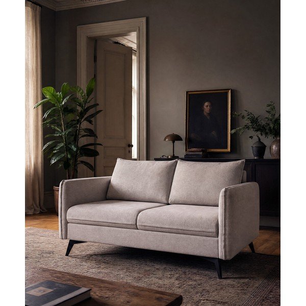 Divano beige 138 cm Juli Bis - Ropez-image-3