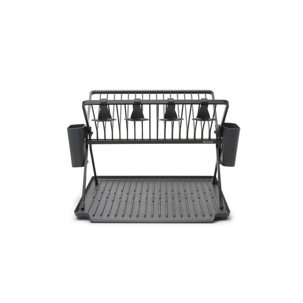 Scolapiatti a due piani verde scuro in metallo 42x51 cm – Brabantia