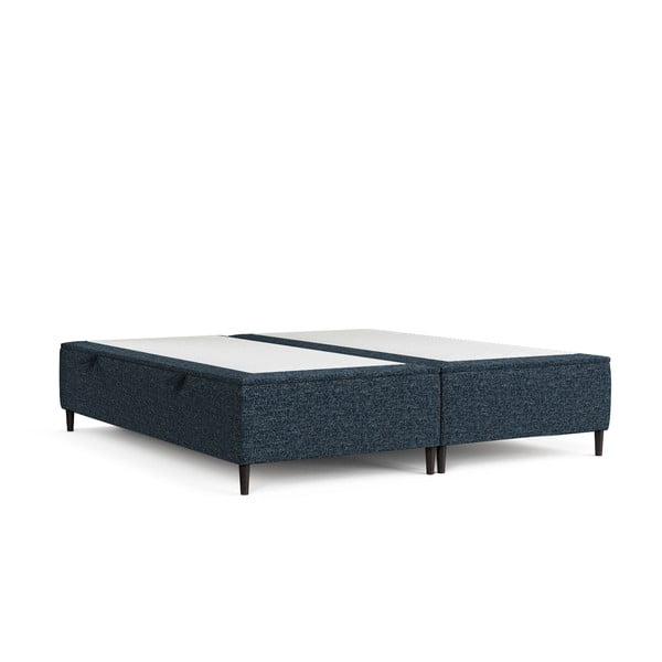 Letto matrimoniale imbottito blu scuro con contenitore 140x200 cm Tate - Maison de Rêve