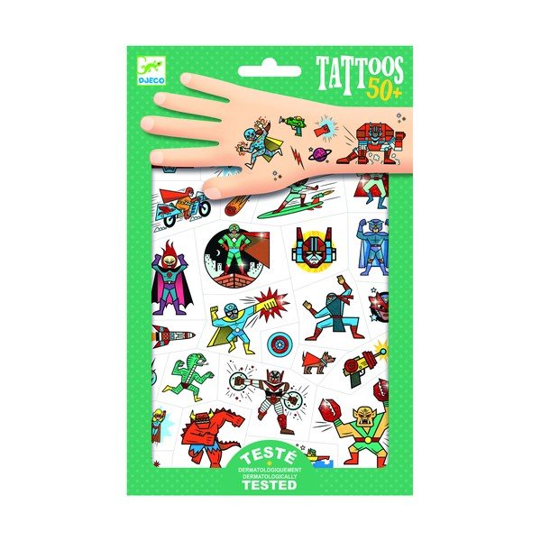 Tatuaggi per bambini Superheroes - Djeco-image-1