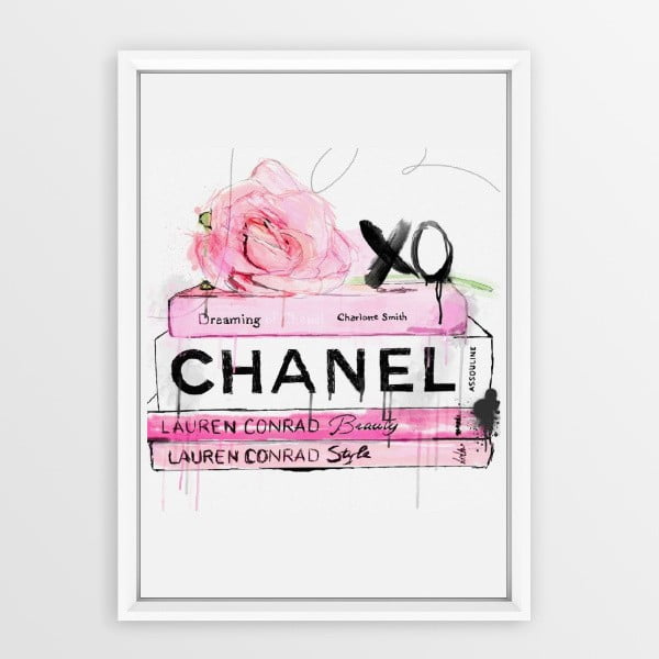 Poster in cornice, 30 x 20 cm Books Chanel - Piacenza Art