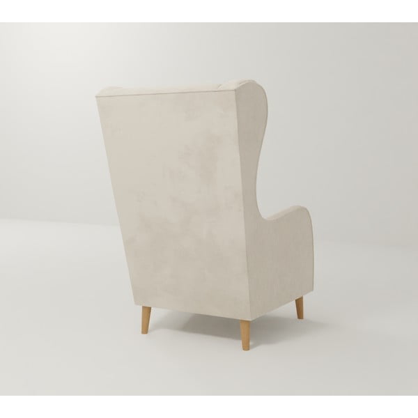 Poltrona in velluto crema Carole - Ropez-image-2