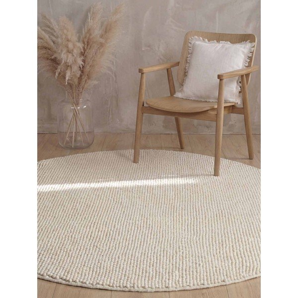 Tappeto rotondo color crema in lana tessuto a mano ø 200 cm Richmond Diana – Ted Baker-image-1