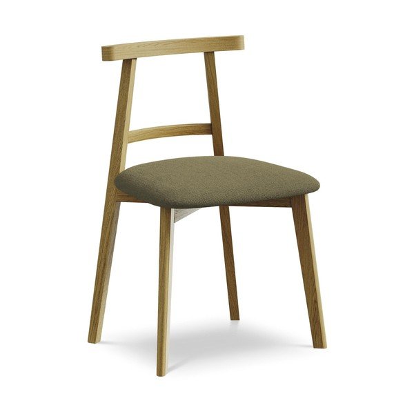Sedia da pranzo verde in legno massiccio Ohelo – Makamii