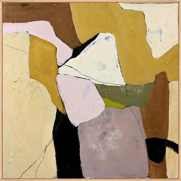 Dipinto dipinto a mano con cornice inclusa/dipinto su tela 101x101 cm Featured – Malerifabrikken