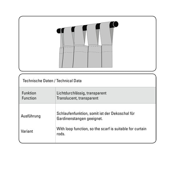 Tenda bianca 245x140 cm Voile - Gardinia-image-3