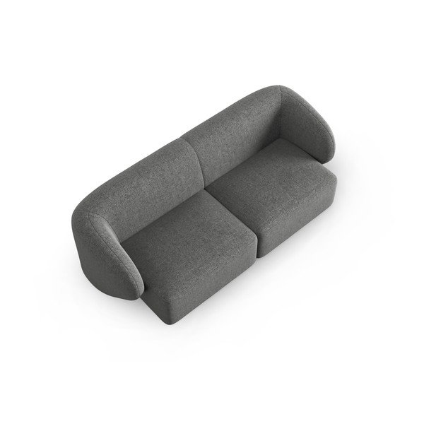 Divano grigio con rivestimento in ciniglia 188 cm Paolo – Milo Casa-image-1
