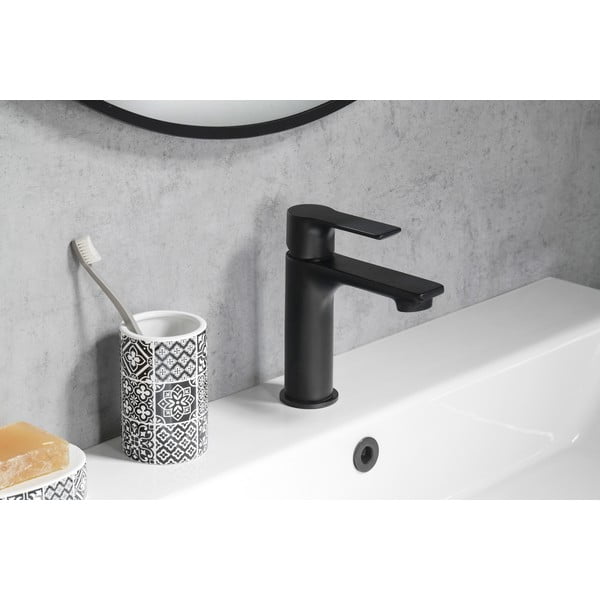 Rubinetto per lavandino in nero opaco verticale Pax – Sapho-image-1