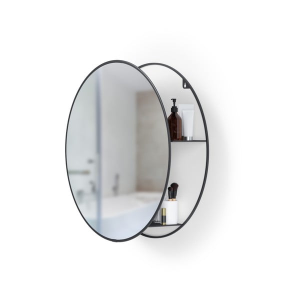 Specchio cosmetico a parete con mensola ø 57 cm Circo - Umbra