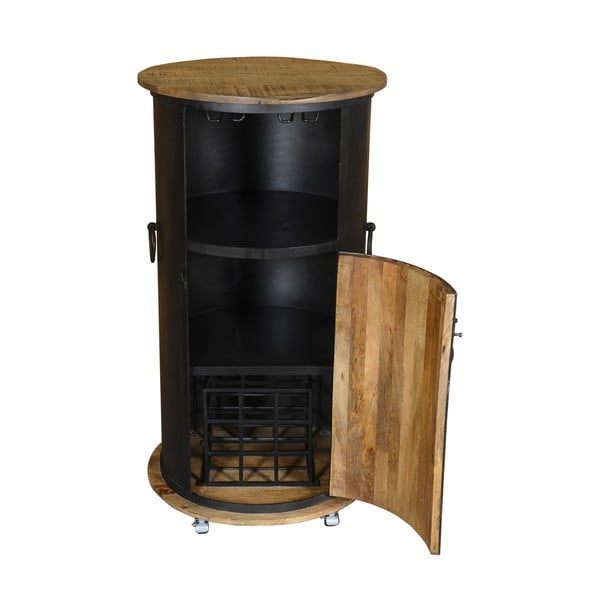 Scaffale per vino in metallo nero 9 bottiglie 60x115 cm Luni - Interia Home & Living-image-3