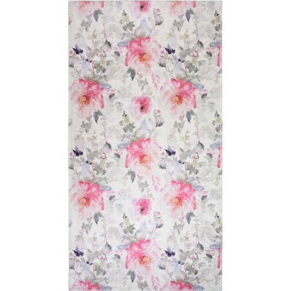 Tappeto rosa e avorio lavabile 60x100 cm Pink Garden – Vitaus