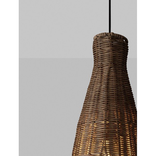 Lampadario di colore naturale in rattan ø 19,5 cm Rielo – Nova Luce-image-3