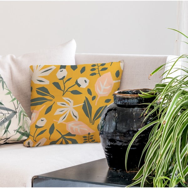 Cuscino in cotone, 45 x 45 cm Square Plants - Butter Kings-image-1