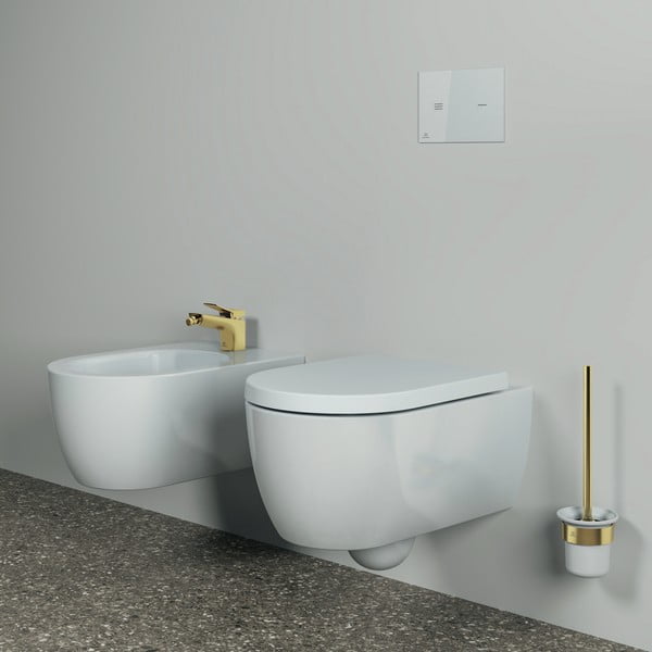 Scopino da parete in metallo color oro Conca - Ideal Standard-image-1