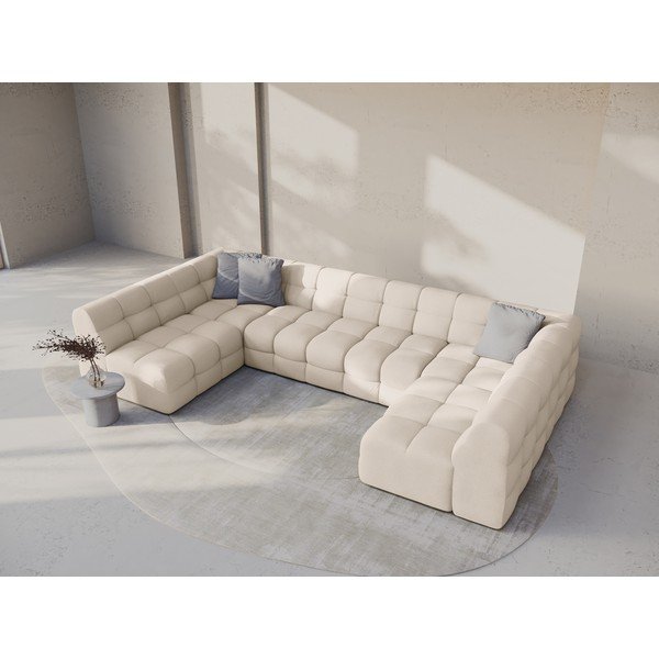 Divano angolare beige (a U) Kendal – Micadoni -image-1