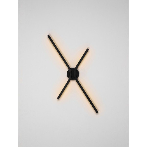 Lampada da parete LED nera opaca in alluminio con intensità regolabile Akro – Nova Luce-image-4
