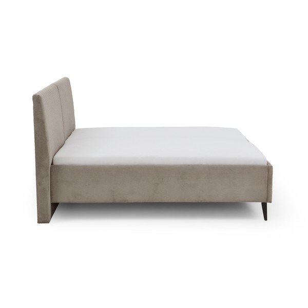 Letto matrimoniale imbottito grigio tortora con contenitore con rete inclusa 180x200 cm Lando – Meise Möbel-image-4