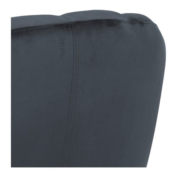 Poltrona in velluto grigio scuro Daniella - Actona-image-2