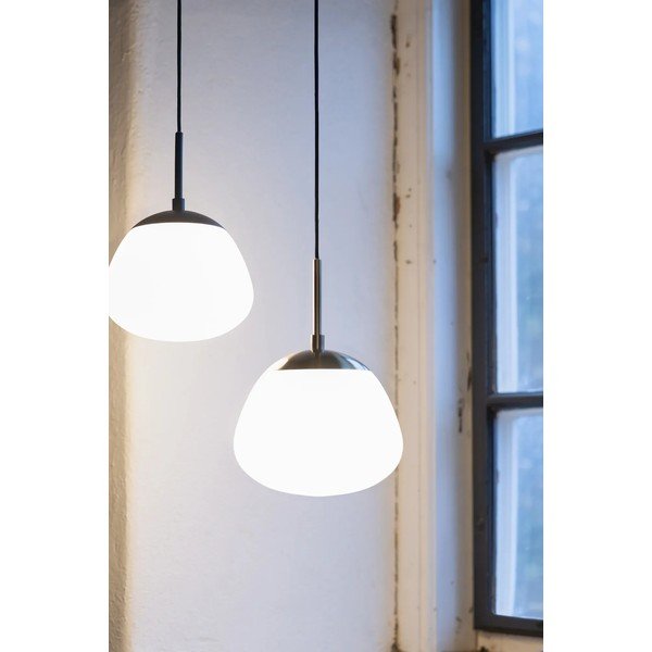 Lampadario bianco/color ottone in vetro ø 18 cm Rise – Markslöjd-image-3