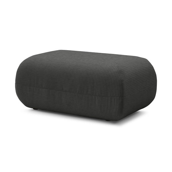 Pouf in velluto a coste grigio Lecomte - Bobochic Paris-image-3
