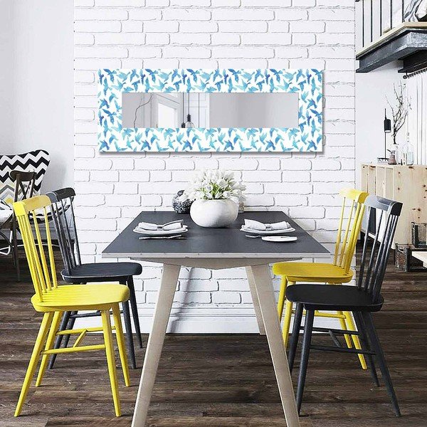 Specchio da parete con cornice in legno 40x120 cm - Wallity-image-1