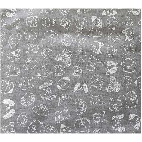 Letto in cotone grigio 75x60 cm Max - Petsy-image-1