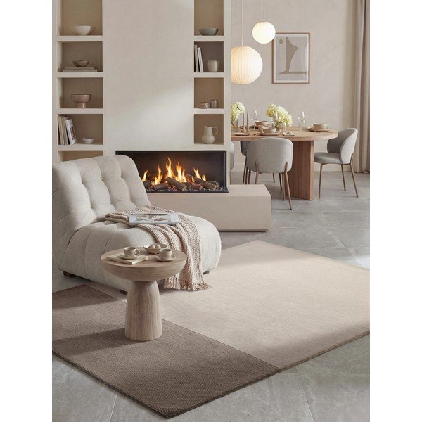 Tappeto marrone/color crema in misto lana 160x230 cm Hugo – Villeroy&Boch-image-4