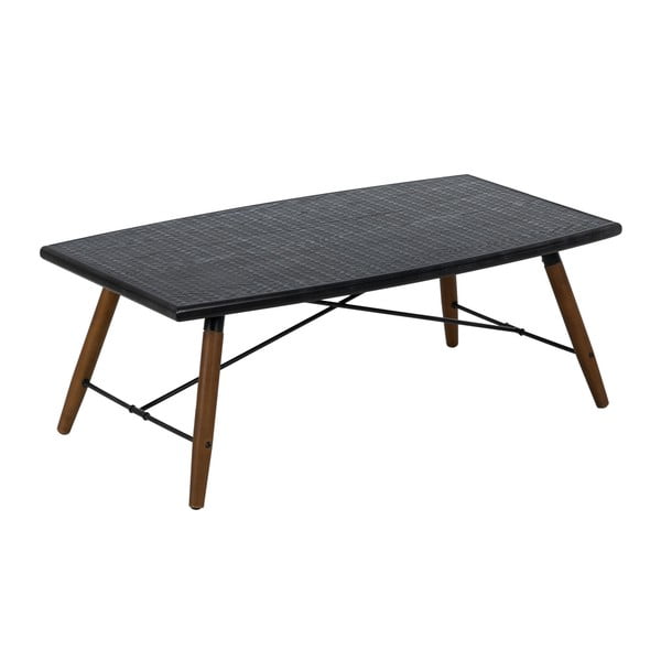 Tavolino in metallo nero 60x109,5 cm Oslo - Ixia