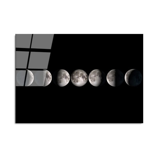 Pittura su vetro 100x70 cm Moon Phases - Wallity