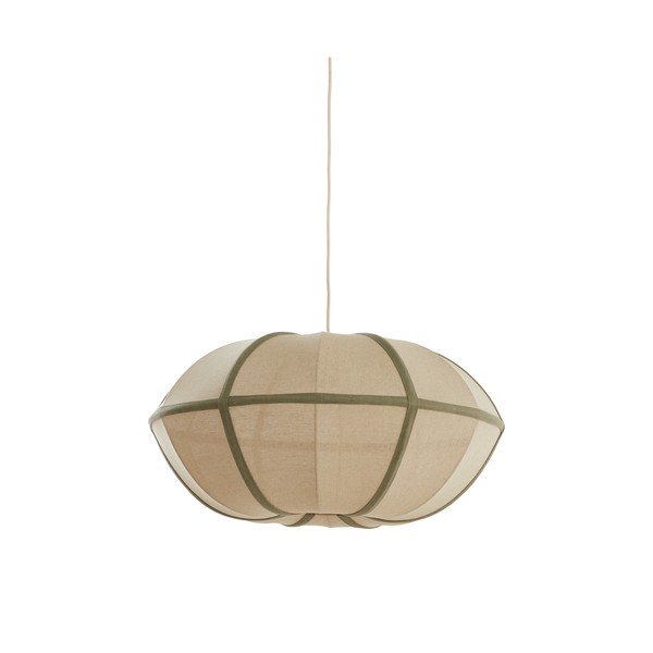Lampadario color crema con paralume in tessuto Mirelys – Light & Living
