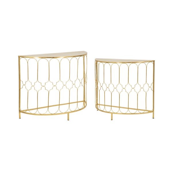Set di 2 consolle con design Balconette dorato - Mauro Ferretti
