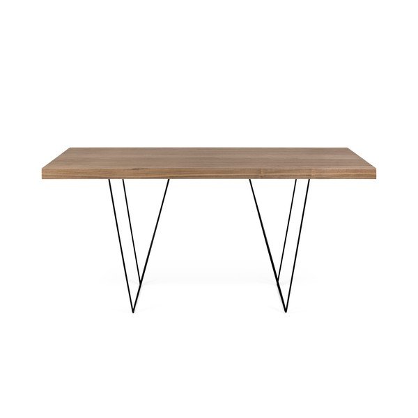 Tavolo marrone con gambe nere Multi, 180 x 77 cm - TemaHome