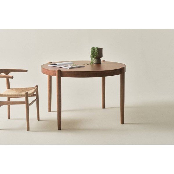 Tavolo da pranzo rotondo in olmo massiccio ø 120 cm Nattavaara – Jotex-image-1