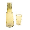 Caraffa in vetro giallo con bicchiere, 800 ml - Dakls