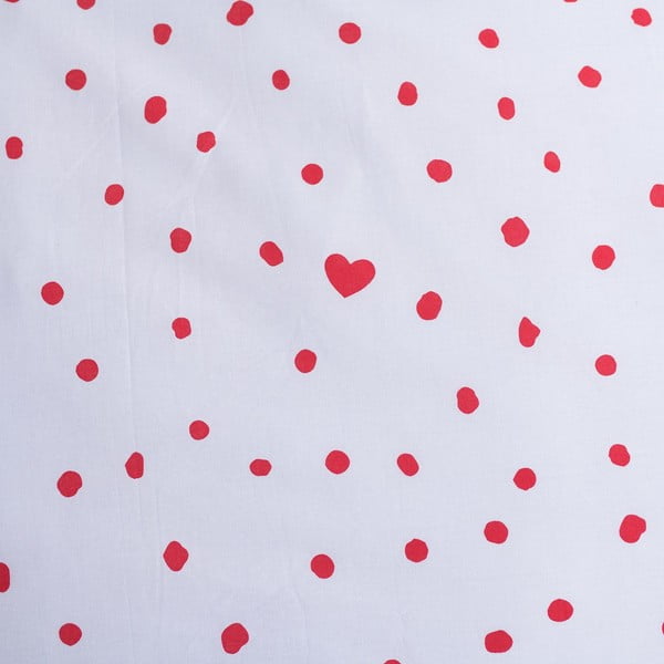 Set copripiumino e federa da bambini rosso/bianco in cotone per letto singolo 140x200 cm Mickey and Minnie "Love" – Jerry Fabrics-image-4