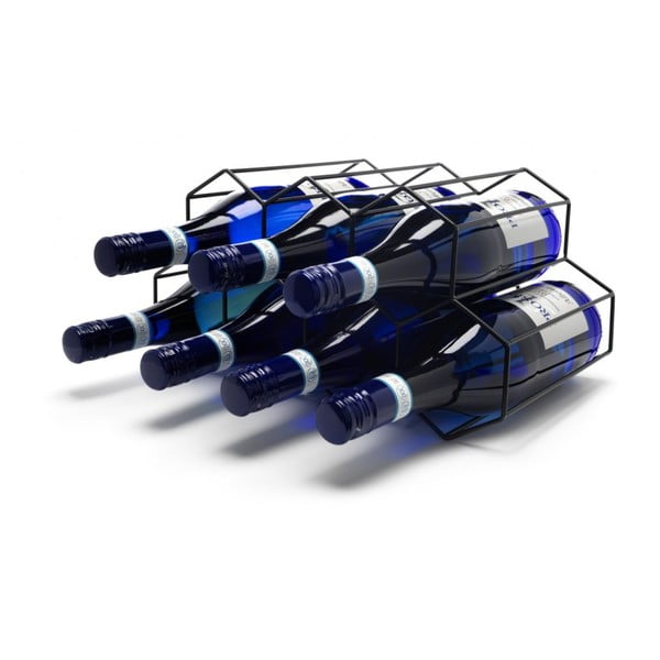 Portabottiglie in metallo nero - Leopold Vienna-image-4