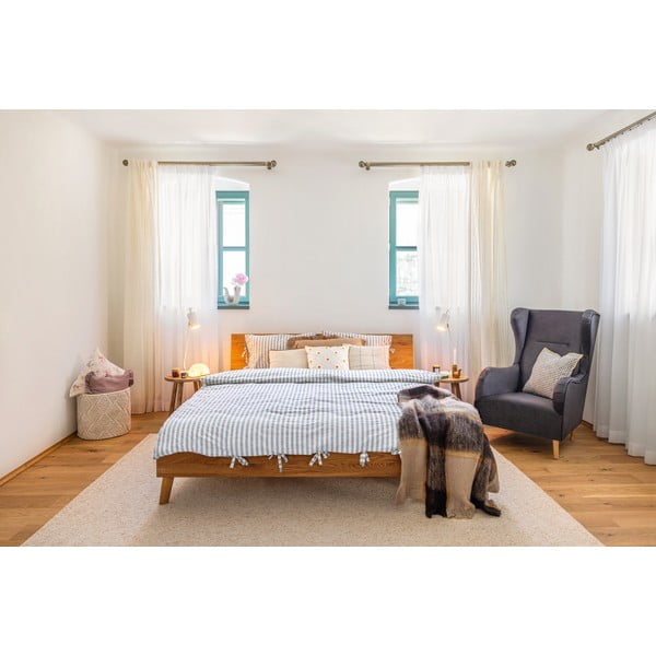 Letto matrimoniale in rovere 160x200 cm Greg 1 - The Beds-image-1