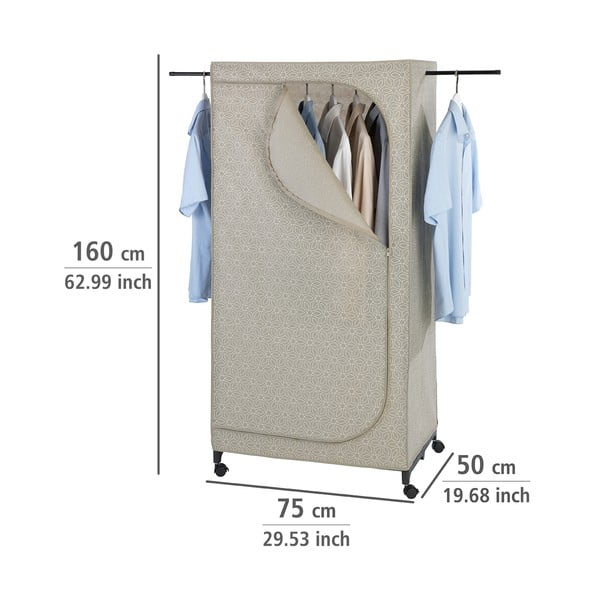 Armadio beige in tessuto 75x160 cm Balance - Wenko-image-1