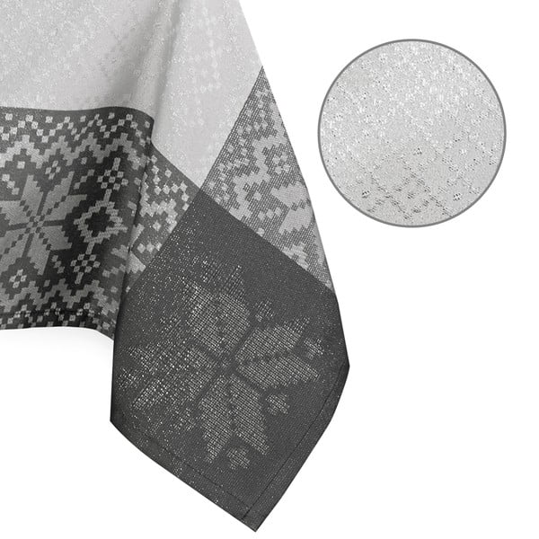 Tovaglia natalizia grigia , 180 x 140 cm Saintes - AmeliaHome-image-2