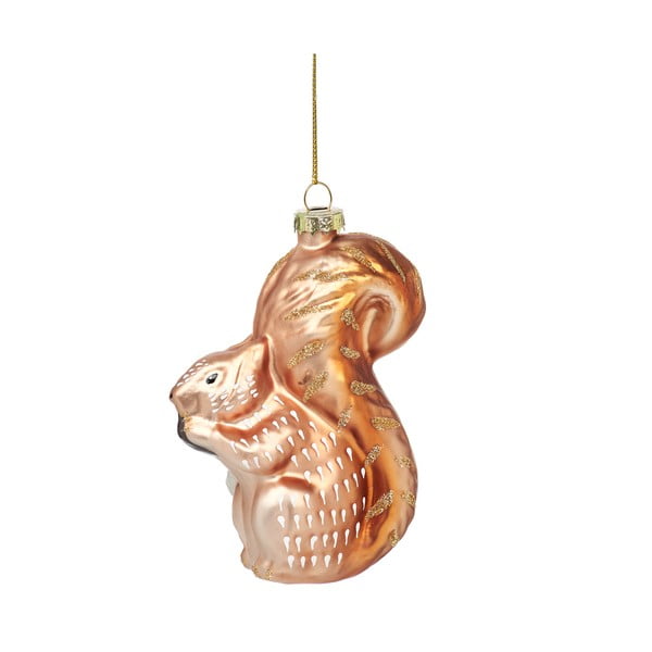 Decorazione per albero di natale in vetro fatta a mano 11 cm Squirrel – Sass & Belle